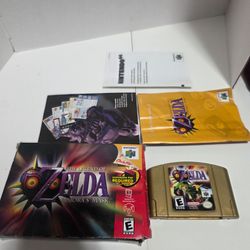 Zelda Majora's Mask Nintendo N64 CIB Videp Game Non Holo Gold Version