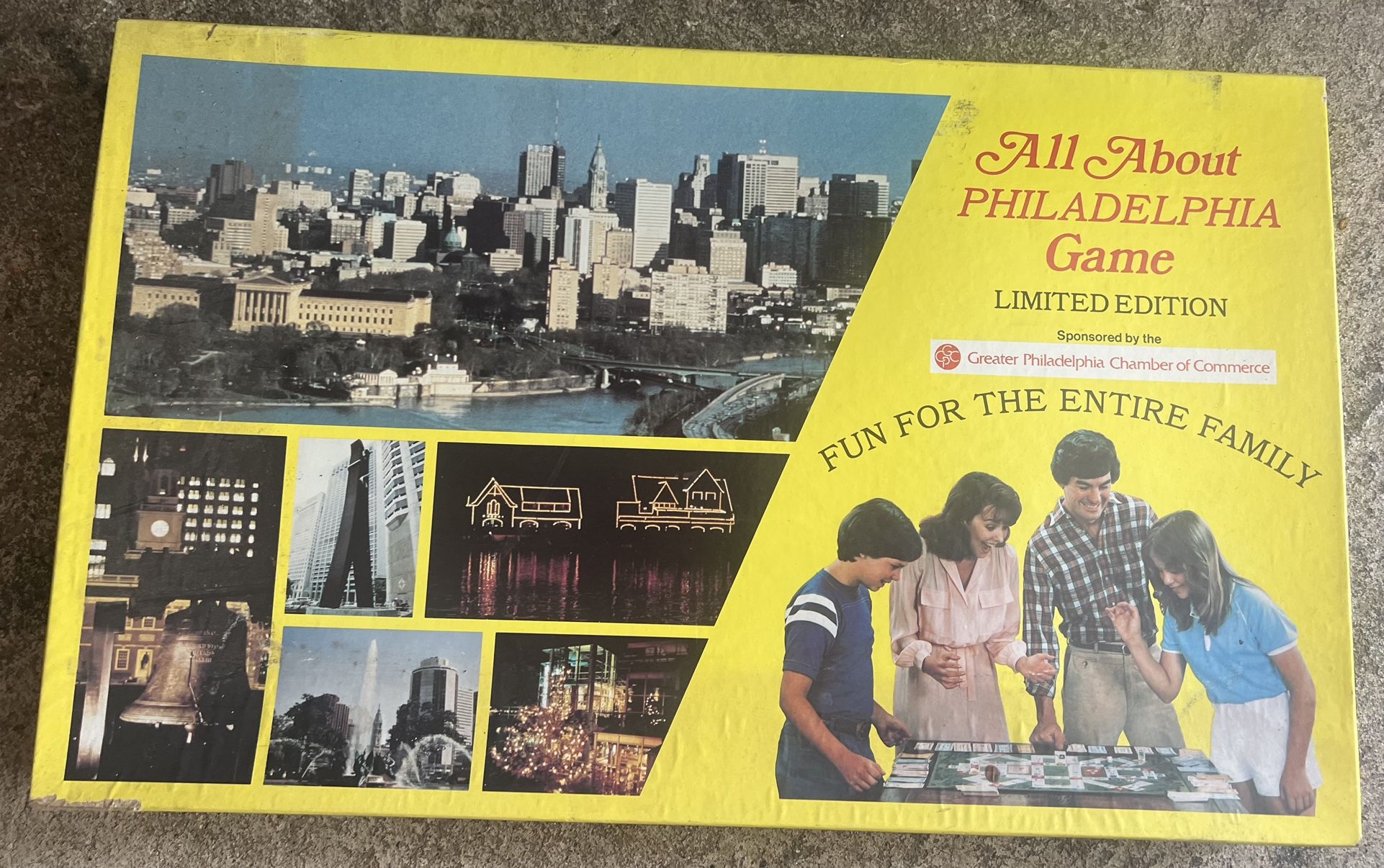 Vintage All About Philadelphia board game from 1979