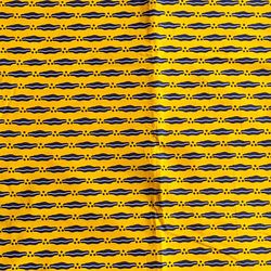 Yellow Blue African Print Fabric 2 Yards