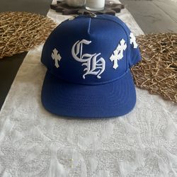 blue Chrome Hearts Crosspatch hat