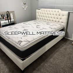 New Queen Bed Frame With Mattress 