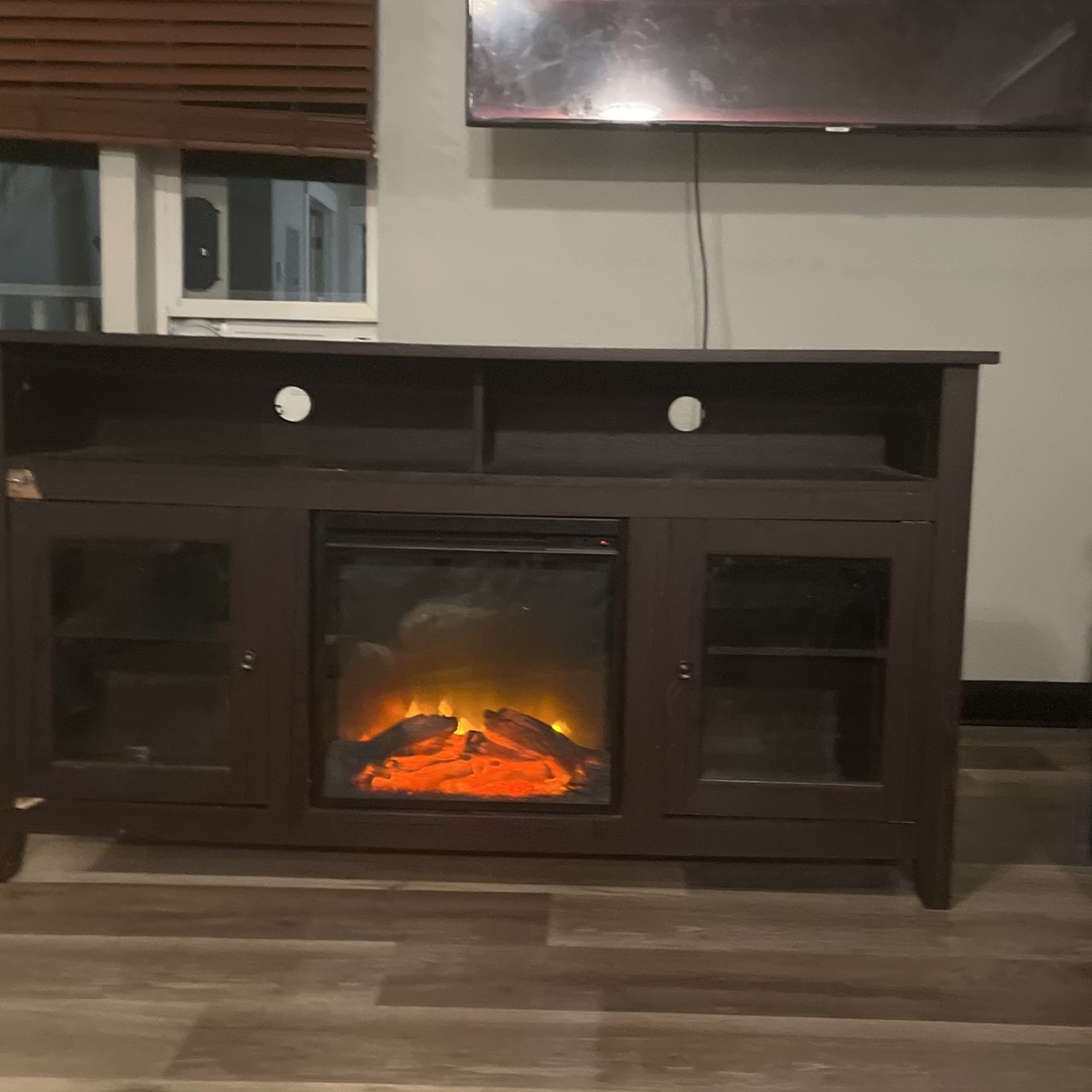 Cherry Wood Electric Fire Place