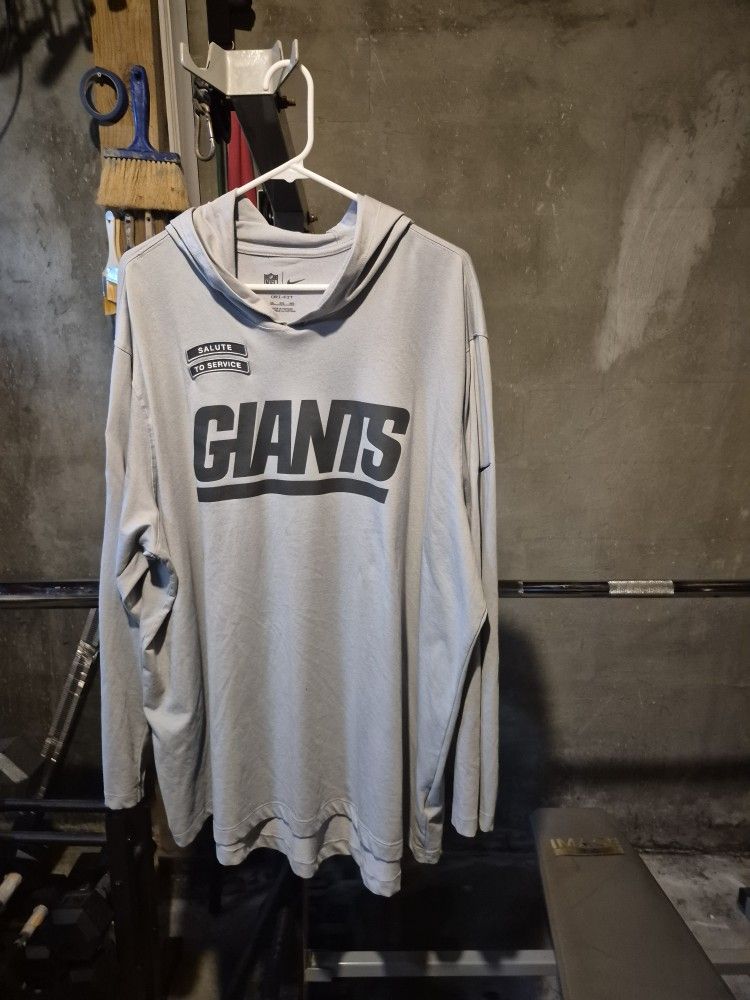 2024 NY Giants Salute To Service Long Sleeve Hooded T Shirt