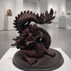 10x8” Wood Dragon Statue Figurine Legacy of the Celestial Dragon