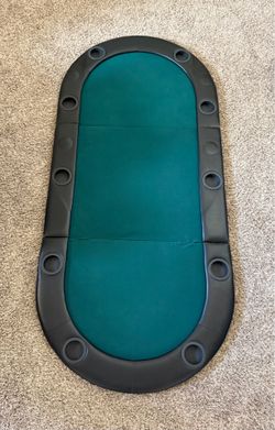 Foldable Poker Table Top with Cupholders and Padded Edges