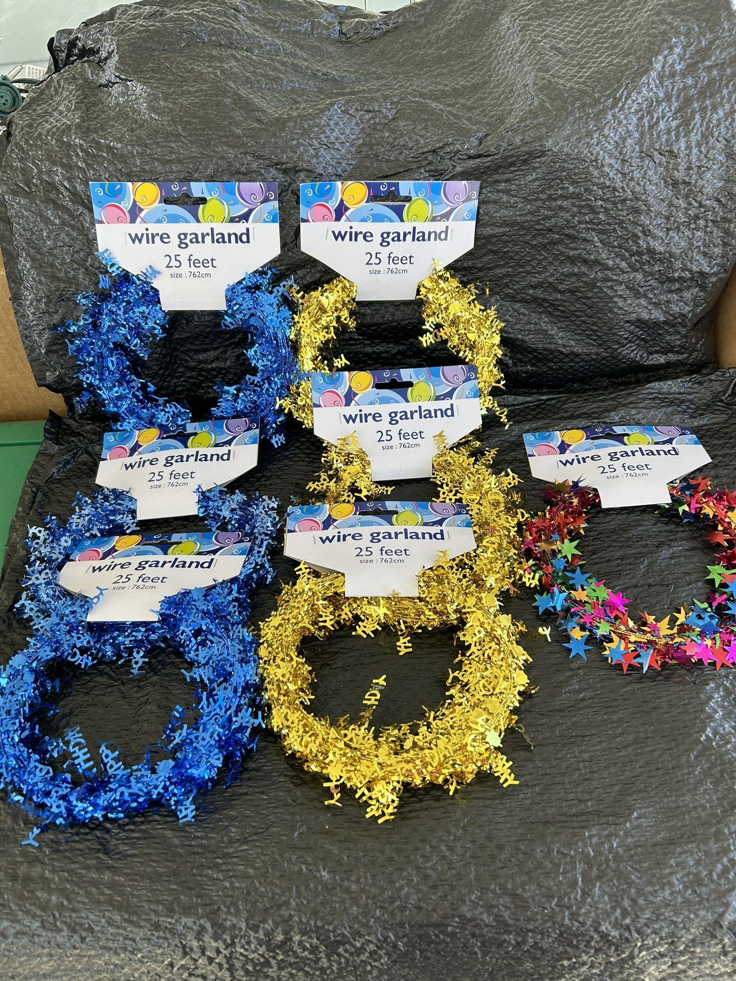 7 BIRTHDAY WIRE GARLANDS - $5.00 for ALL 