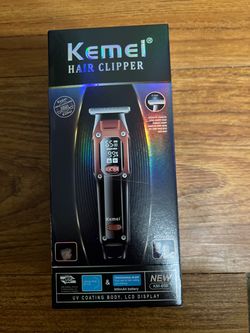 New KEMEI Professional Hair Clippers for Men, Cordless & Corded Barber Hair Cutting Clipper, Rechargeable Beard Trimmer for Barbers/Home Use