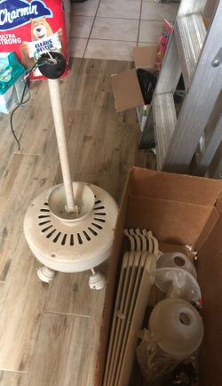 Ivory color fan /light fixture must go immediately.