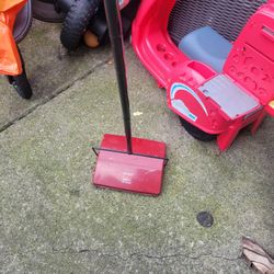 Carpet Floor Sweeper with Horsehair, Non Electric Manual Sweeping (Red)