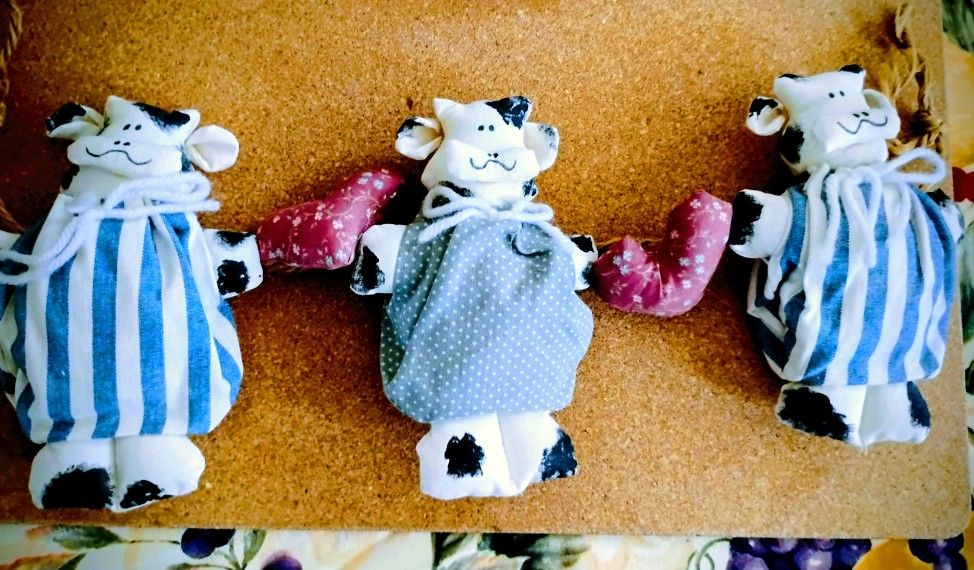 Farmhouse Cloth Cow & Hearts