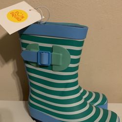 New Striped Rain Boots (Size M 7/8)