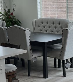 Dining Chairs (4) Plus Settee Bench  (Table Not Included)