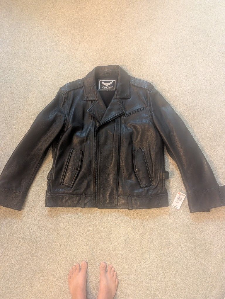 Mens Genuine Leather Jacket XL