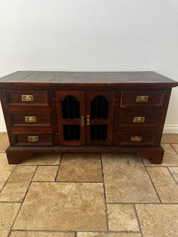 Rustic Spanish Hacienda Solid Wood Sideboard / TV Console