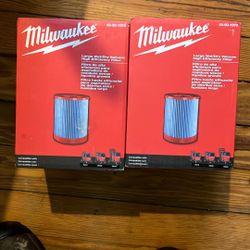 Brand New Milwaukee 49-90-1978 Wet Dry Vac HE Filters 