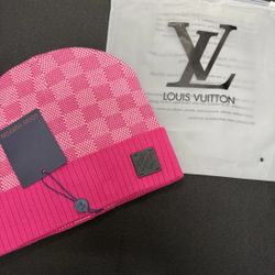 Louis Vuitton PINK Neo Petit Damier Beanie