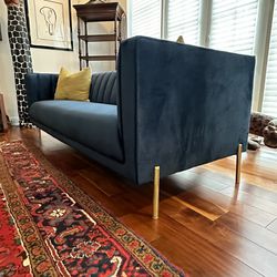 Blue Velvet Couch