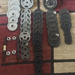 More Than 245 Lb Plates With Dumbell Handles! (OBO)