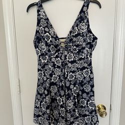 Blue Floral Swim dress size 16