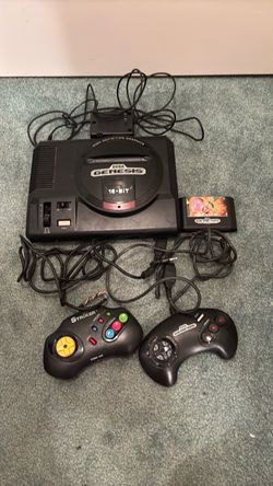 Sega Genesis 16-Bit Console Bundle with Controllers and game