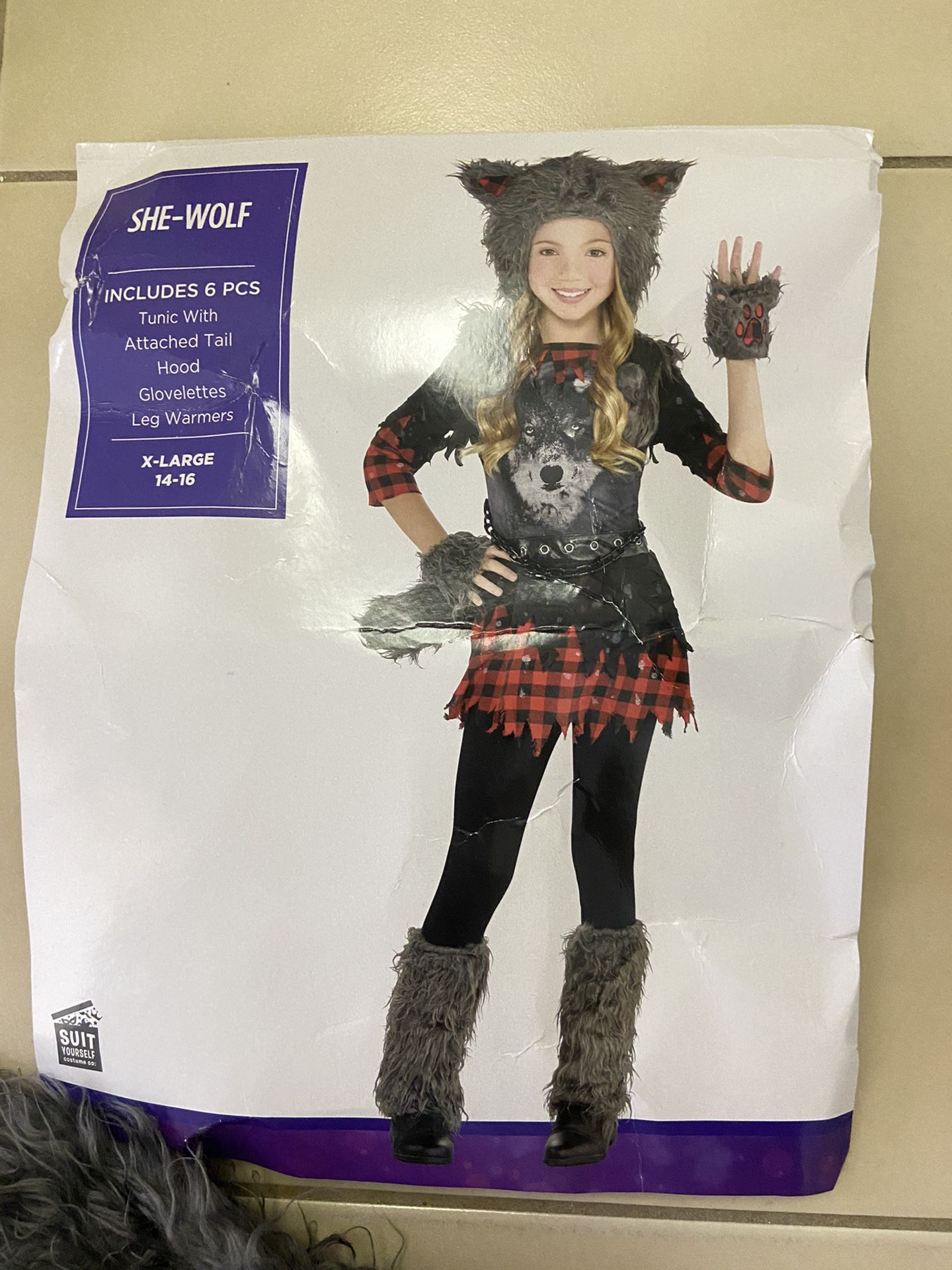 Wolf Costume, She-Wolf XL 14-16