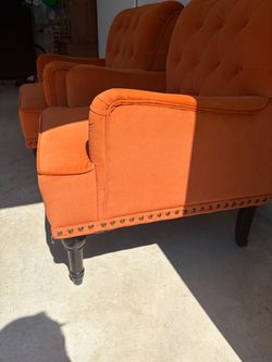 Lovely Orange Chairs-Set of 2