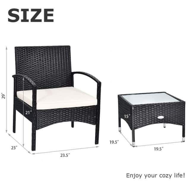 NEW Outdoor Furniture Set with White Cushion