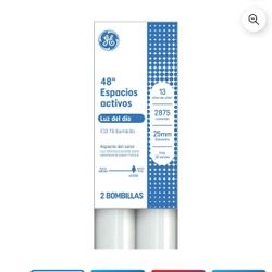 Free - GE Fluorescent Tube Light Bulbs, 48in, 2pk