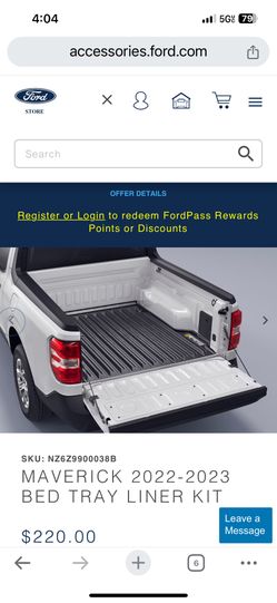 2021-2025 OEM FORD MAVERICK BED LINER & TAIL GATE