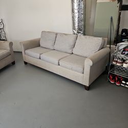 Pair Of Large Gray Couches