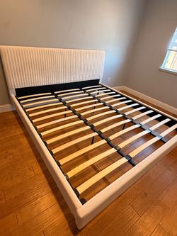 Upholstered Platform Bed Frame with Headboard
