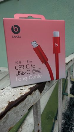 Beats 240W USB-C to USB-C Braided Cable (3m) - Rapid Red