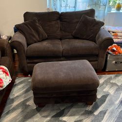 Love Seat With Ottoman