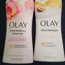 2 OLAY BODYWASH BOTTLES (22oz) BOTH FPR $11/$11 POR LOS 2