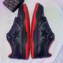 A Bathing Ape “Bape Sta Low SK8 #8 ” ( Black/ Red )