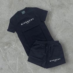 Givenchy Set Tshirt And Short Black 