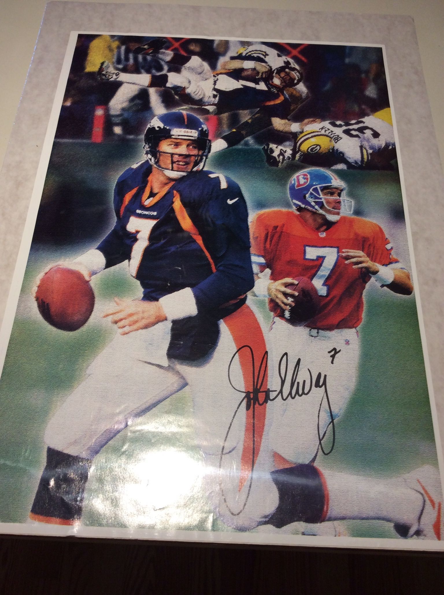 JOHN ELWAY POSTER (helicopter In SUPER BOWL XXXII)