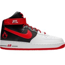 NIKE Air Force One ATL Atlanta SIZE YOUTH US 6.5  EU 39 RED WHITE BLACK 