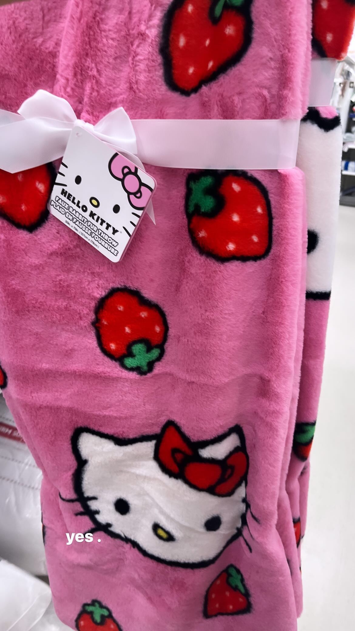 Hello Kitty Strawberry Blanket 