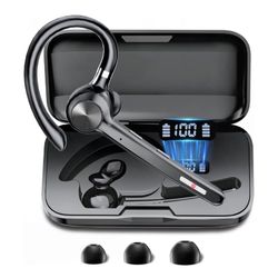 Brand New Bluetooth Headset, Wireless Bluetooth Earpiece With 400mAh Charging Case,150 Hours Talktime Hands Free Noise Canceling Headphones