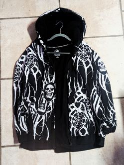 HALLOWEEN Goth Alt Emo Grunge Y2K - Lurking Class All Over Print Hoodie Sz XL Men's