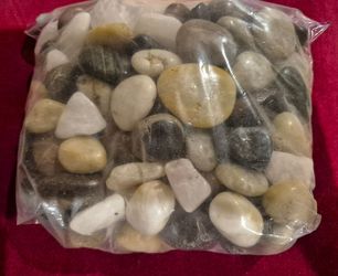 Approximately 12 lbs of assorted decorative stones (Skokie)