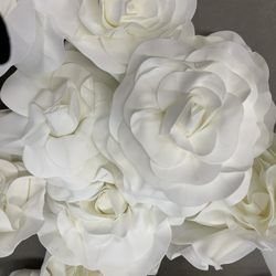 Over Sized White Roses
