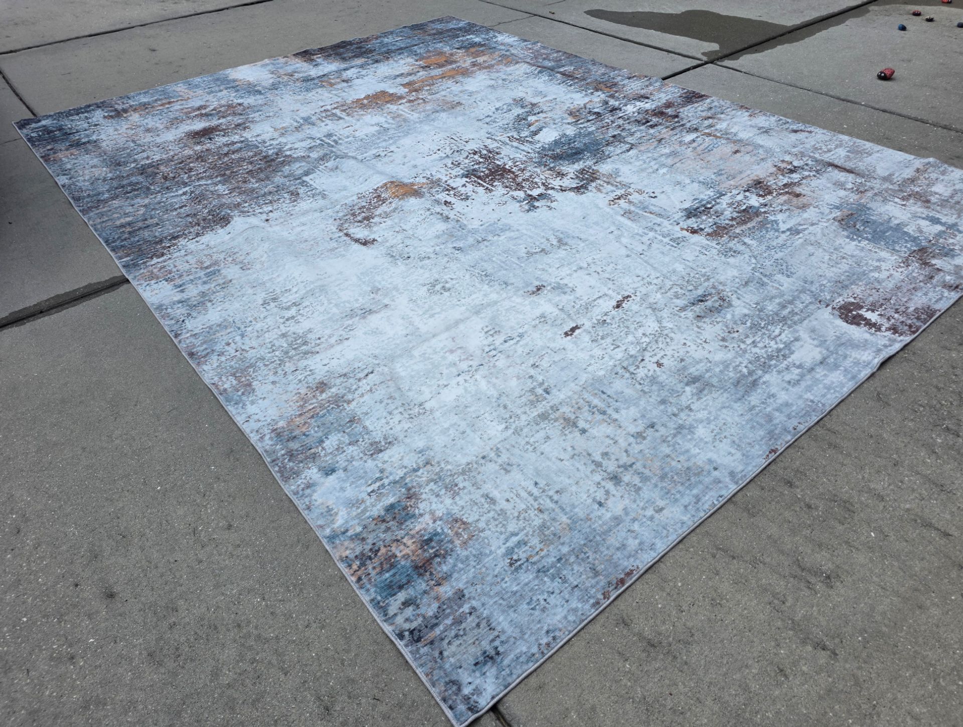 9x12 Large Area Rugs Neutral Abstract Washable Rug Modern Non Slip