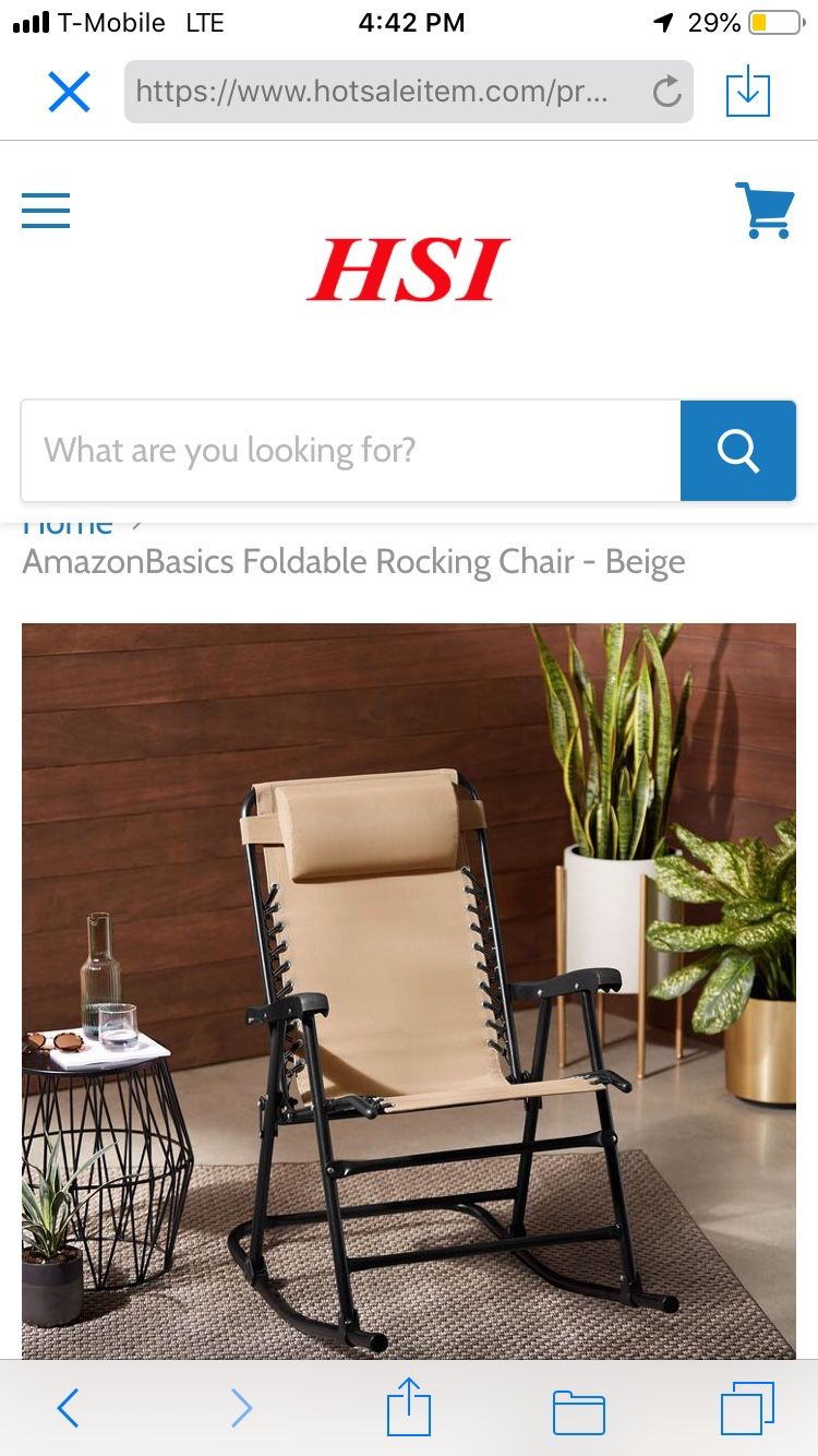 Rocking chair foldable