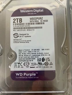 Western Digital 2TB WD Purple Surveillance Hard Drive