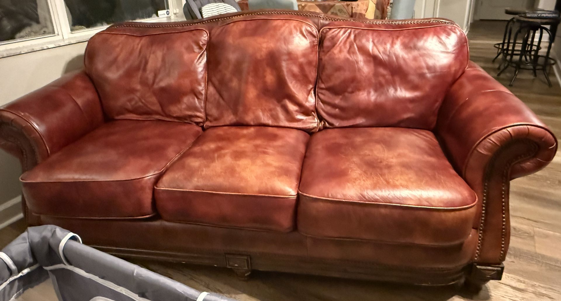 Leather Sofa And Chair
