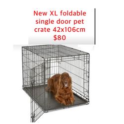 New XL foldable single door pet crate 42x106cm  $80