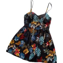 Pacific Vibes Tropical Print Mini Summer Dress sizes:  L, XL NWT