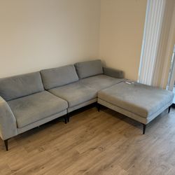 West Elm Mid Century Sofa Sectional with Ottoman, $100 